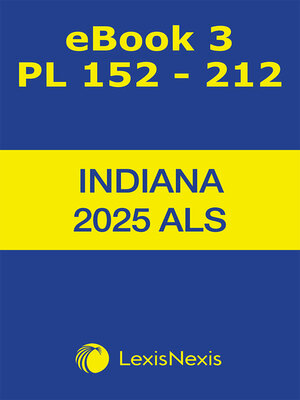 cover image of Burns Indiana Statutes Annotated: Advance Legislative Service